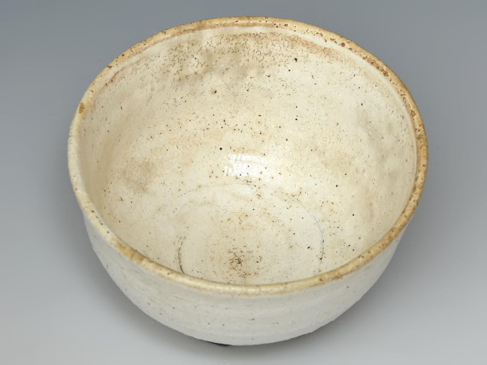 Amazon.co.jp: 二代 中村梅山造粉引茶碗 共箱 二重箱 御物袋